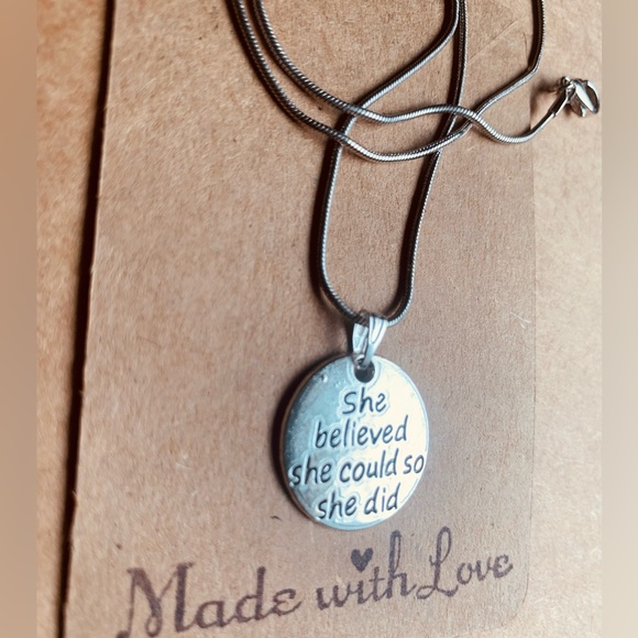✨NWT✨Empowering necklace: She Believed She Could So She Did✨Hand Crafted ✨ - Picture 4 of 6